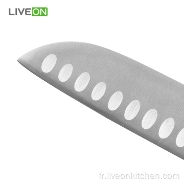 Couteau Santoku en acier avec manche en POM, 5 pouces